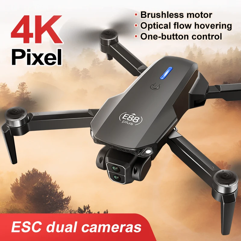 New E88 Plus Quadcopter Drone: - Drone Racing Camera reseña y precio
