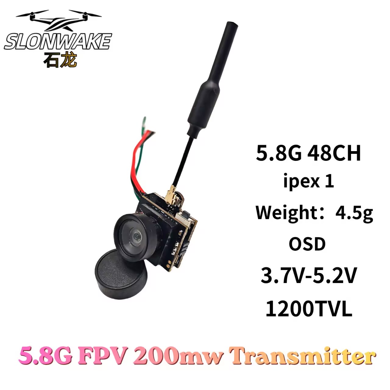 SLONWAKE 5.8G Analog Video Tra - Drone Racing Transmitter reseña y precio