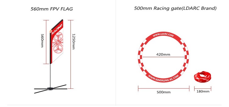 560mm FPV Racer Flag Drone Qua - Drone Racing Flag reseña y precio