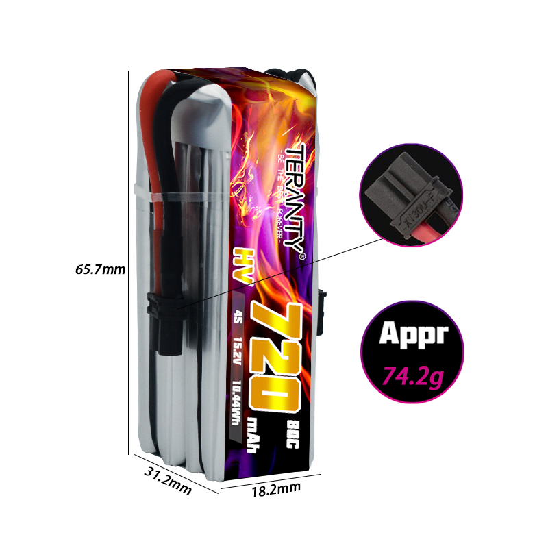 TERANTY 720mAh 4S 15.2V HV Lip - Drone Racing Battery reseña y precio