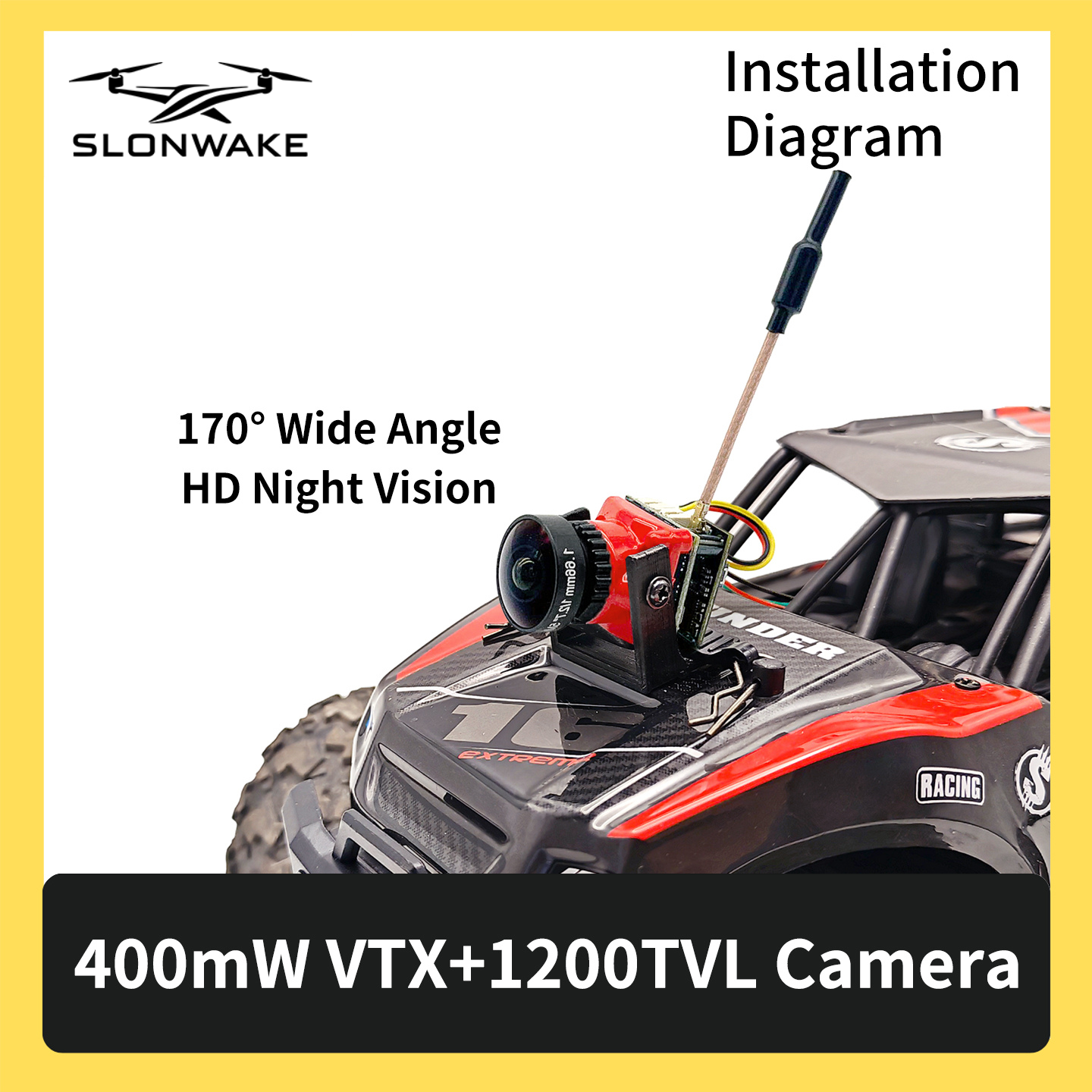 SLONWAKE 5.8G 48CH FPV 400mw V - Drone Racing Receiver reseña y precio