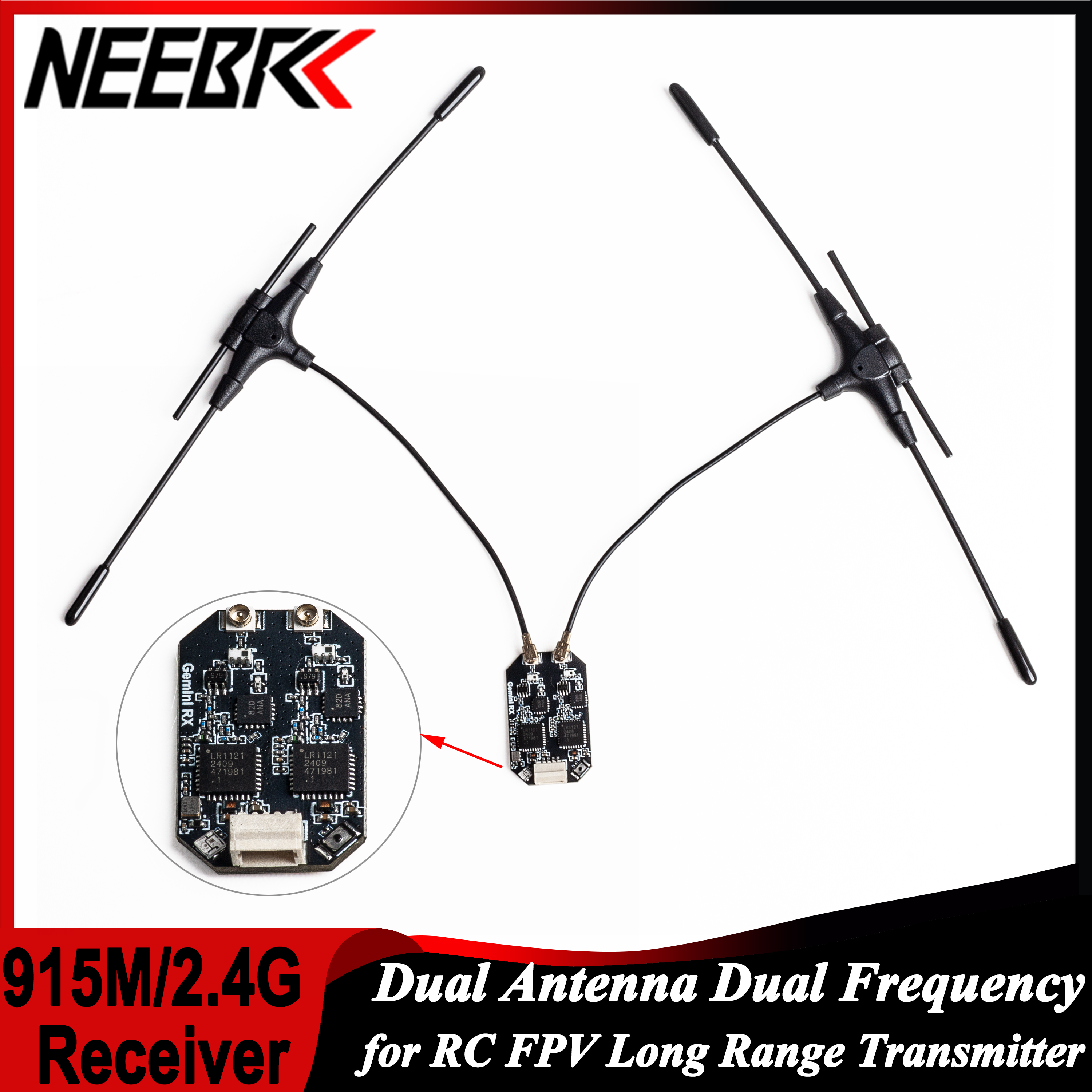ELRS 915MHz/2.4GHz Gemini Dual - Drone Racing Receiver reseña y precio